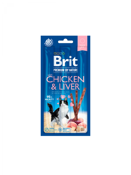 Brit Premium Brit Premium By Nature Cat Sticks With Chicken and Liver (3 sticks) - imagine 1