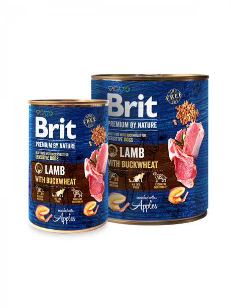 Brit Premium Brit Premium by Nature Dog Lamb with Buckwheat Conserva - imagine 1