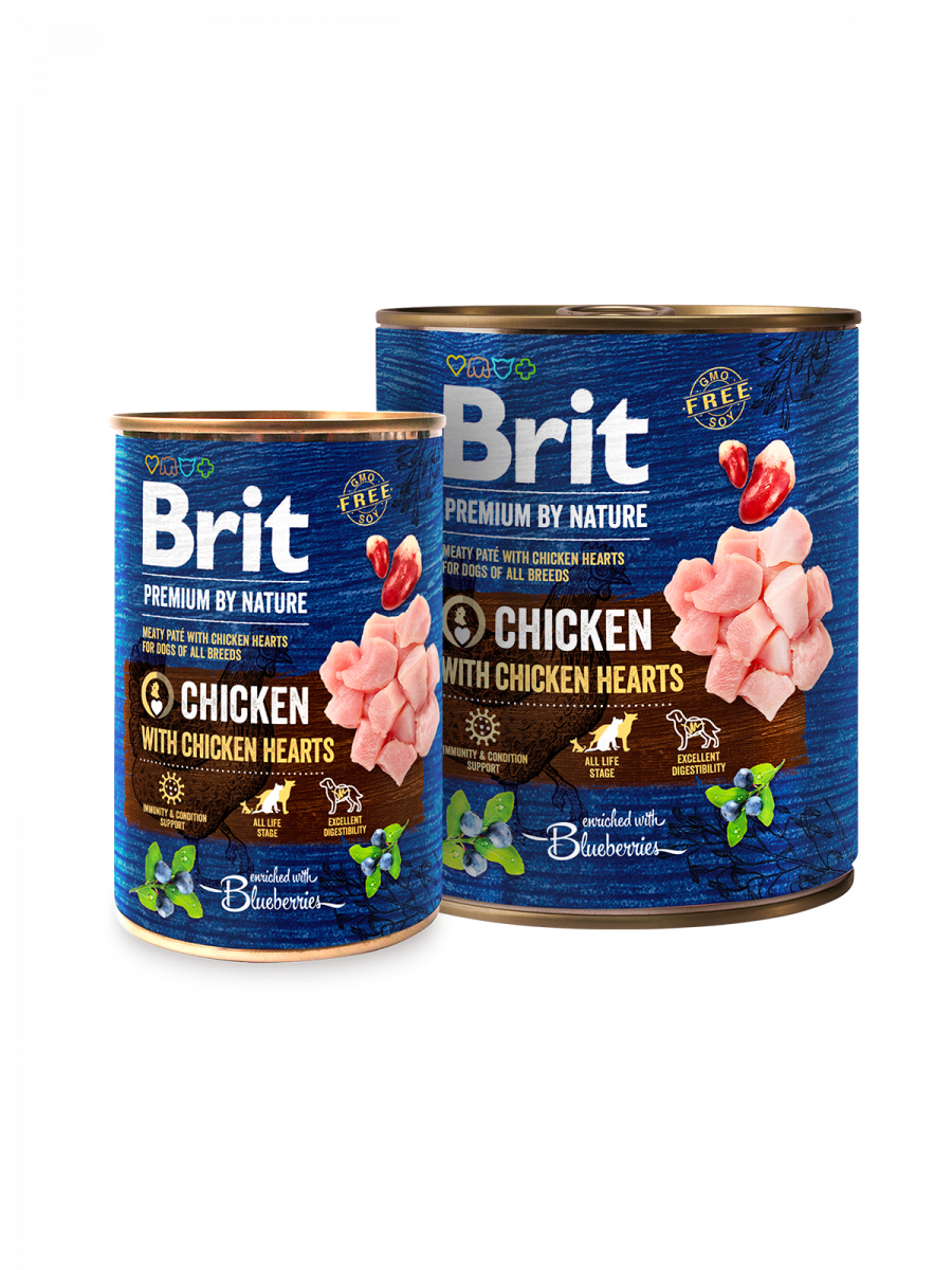Brit Premium Brit Premium by Nature Dog Adult Chicken with Hearts Conserva - imagine 1