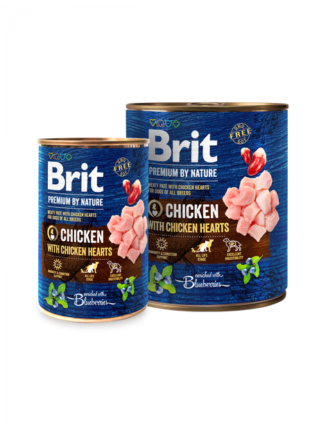 Brit Premium Brit Premium by Nature Dog Adult Chicken with Hearts Conserva - imagine 1