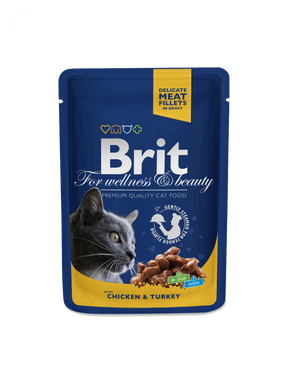 Brit Premium Brit Premium Cat Adult Pui si Curcan Plic