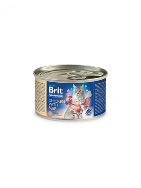 Brit Premium Brit Premium Cat Adult Pui cu Vita Conserva 200 Gr - imagine 1