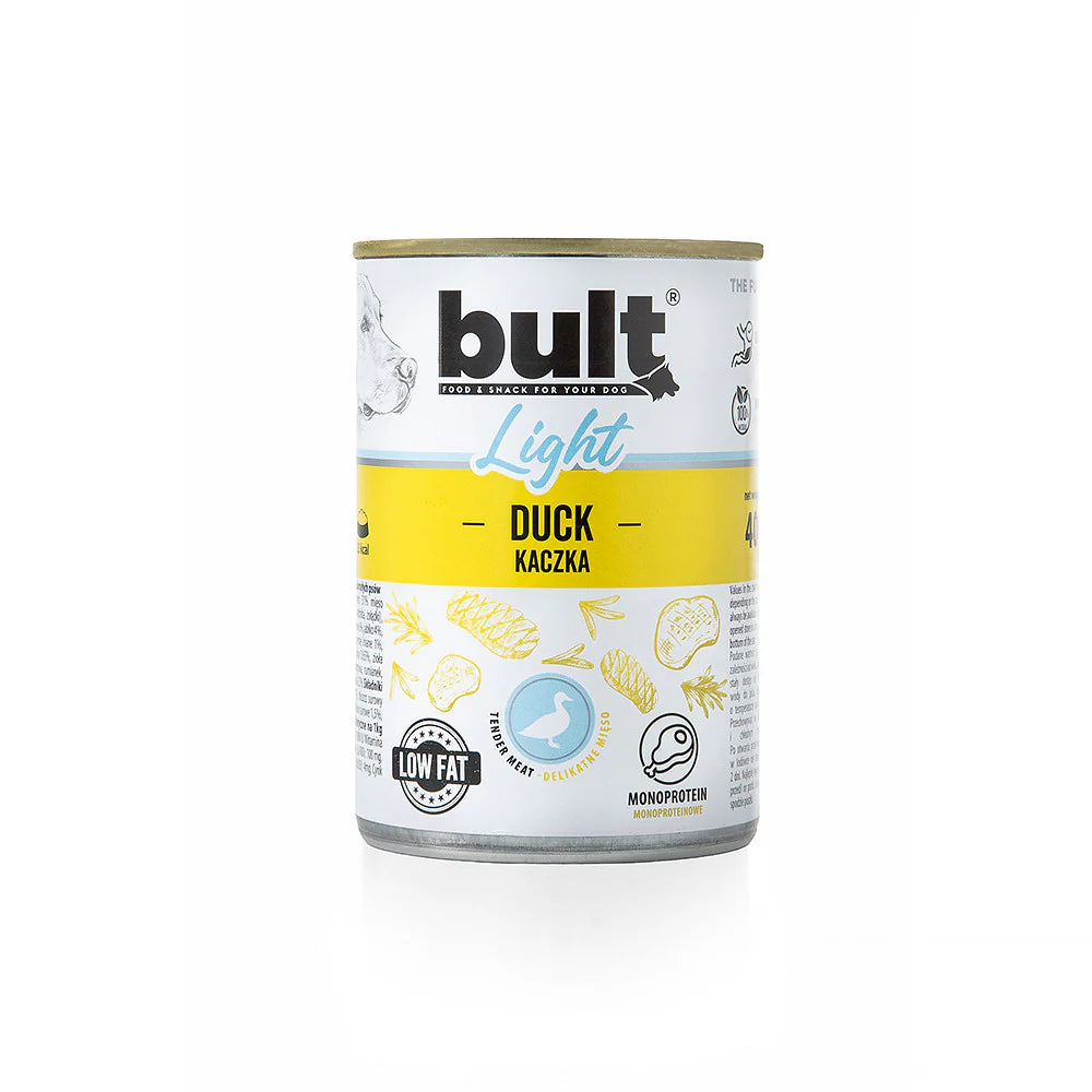Bult Light Monoproteic Hrana Umeda cu Rata pentru Caini 400 Gr