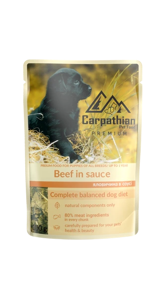 Carpathian Pet Food Carpathian Dog Junior Vita in Sos 100 Gr