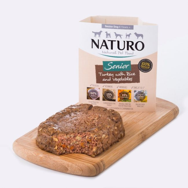 Caserola Naturo Senior cu Carne de Curcan, Orez si Legume 400g