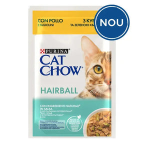 Cat Chow Cat Chow Hairball Hrana Umeda cu Pui si Fasole Verde 85 Gr - imagine 1