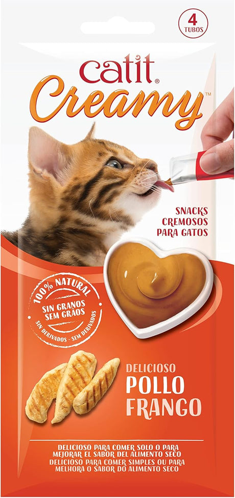 Catit Creamy Recompense Cremoase cu Pui 4x10 Gr