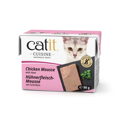 Catit Catit Cuisine Mousse cu Pui si Sunca 90 Gr - imagine 1