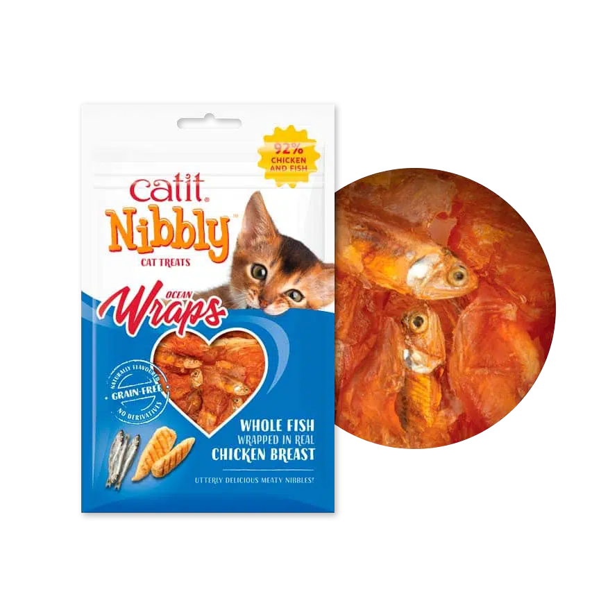 Catit Catit Nibbly Wrapped cu Piept de Pui 30 Gr - imagine 1