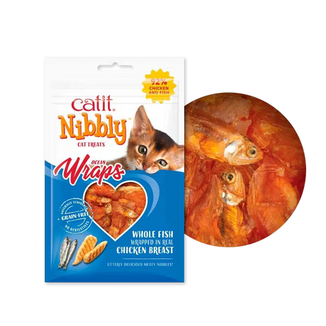 Catit Catit Nibbly Wrapped cu Piept de Pui 30 Gr - imagine 1
