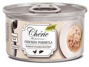 Cherie Cherie Adult Cat Grain Free Mix de Pui si Ficat in Sos - imagine 1