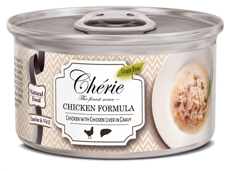 Cherie Cherie Adult Cat Grain Free Mix de Pui si Ficat in Sos - imagine 1