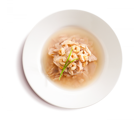 Cherie Cherie Adult Cat Grain Free Mix Fulgi de Ton cu Creveti in Sos - imagine 2