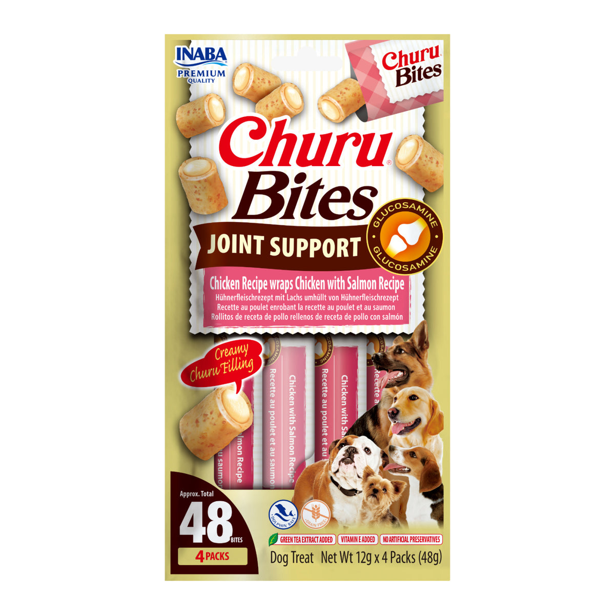 Churu Bites Joint Support Recompense cu Pui si Somon pentru Caini