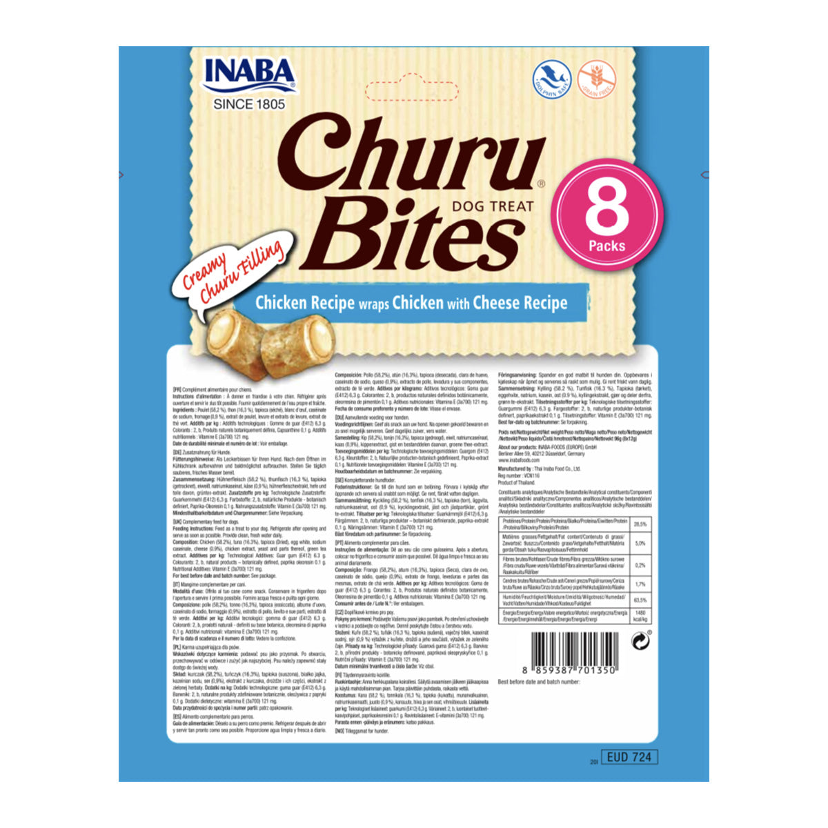 Inaba Churu Bites Recompense pentru Caini cu Pui si Branza - imagine 2