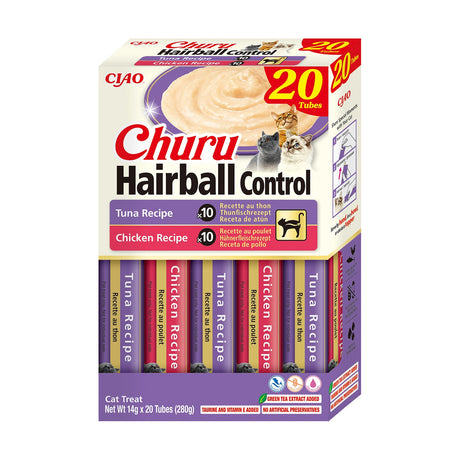 Inaba Churu Cat Varieties Hairball Recompense Cremoase cu Pui si Ton 20 Buc - imagine 1