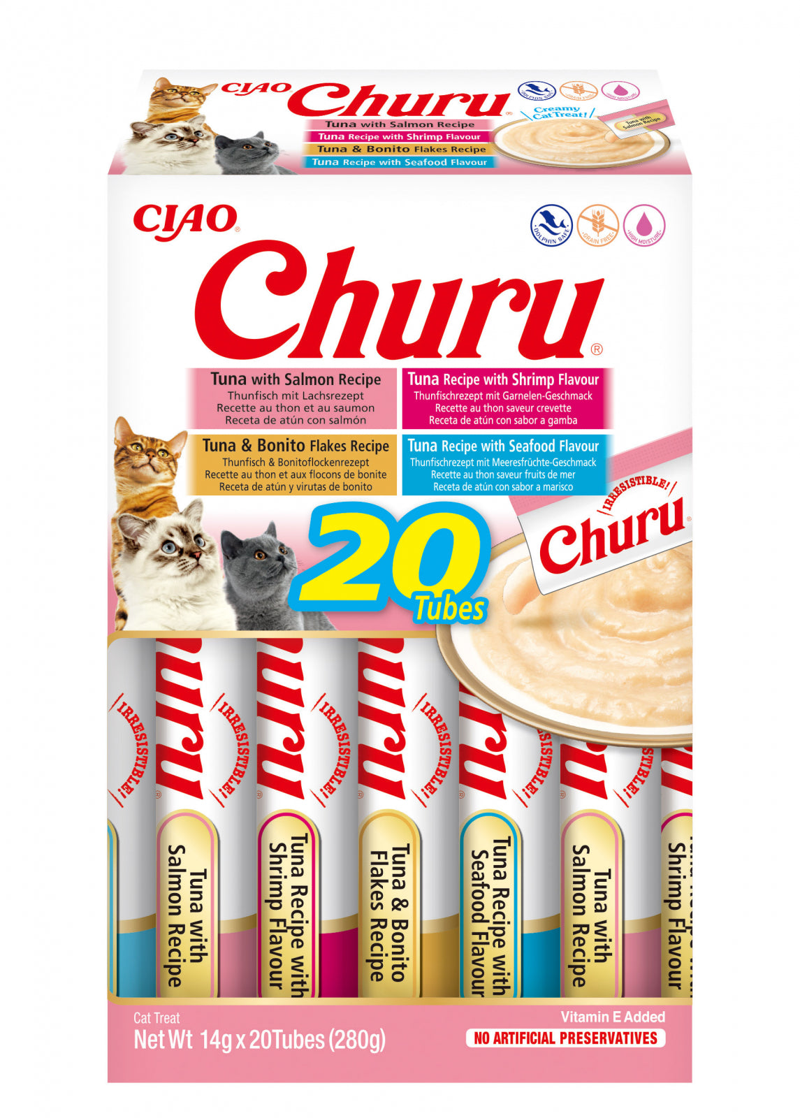 Churu Cat Varieties Recompense Cremoase cu Fructe de Mare 20 buc