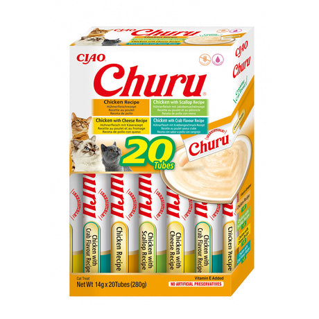 Inaba Churu Cat Varieties Recompense Cremoase cu Pui 20 buc - imagine 1