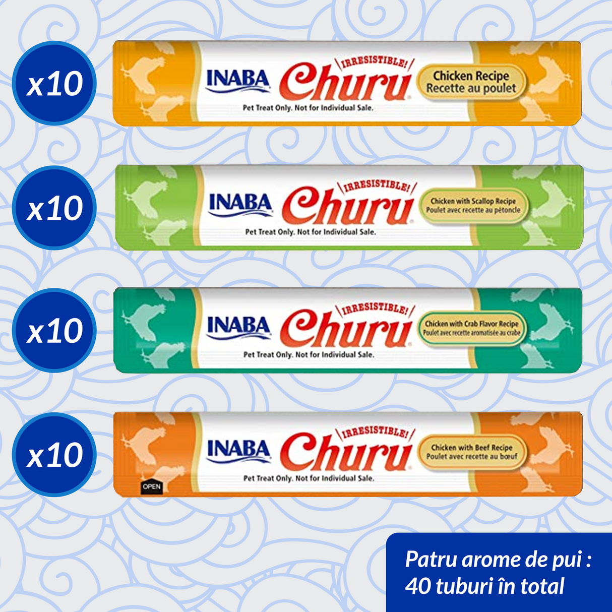 Inaba Churu Cat Varieties Recompense Cremoase cu Pui 40 buc - imagine 2