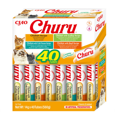 Inaba Churu Cat Varieties Recompense Cremoase cu Pui 40 buc - imagine 1