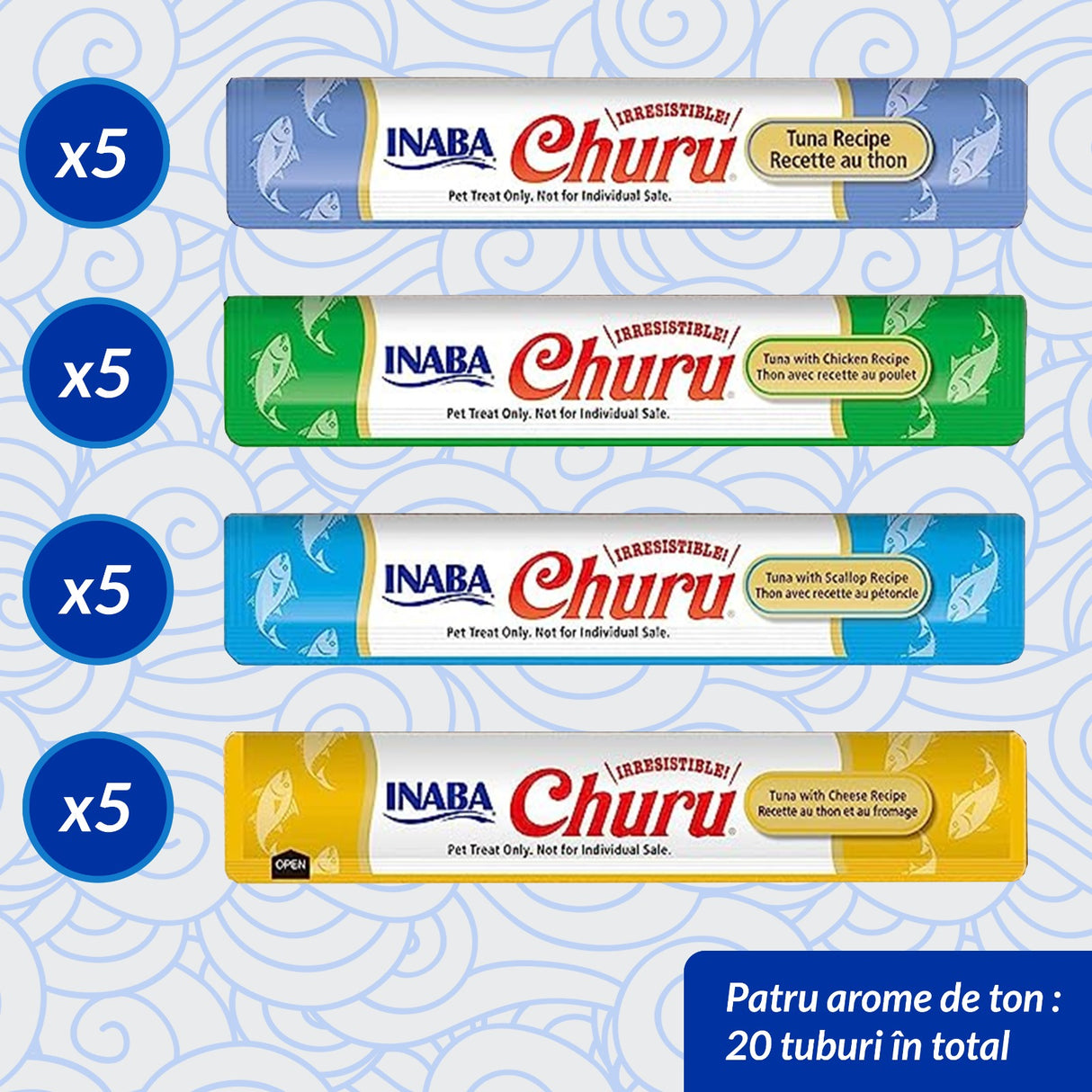 Inaba Churu Cat Varieties Recompense Cremoase cu Ton 20 buc - imagine 2
