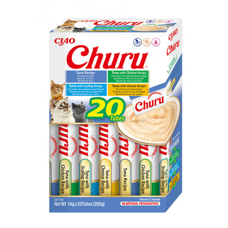 Inaba Churu Cat Varieties Recompense Cremoase cu Ton 20 buc - imagine 1