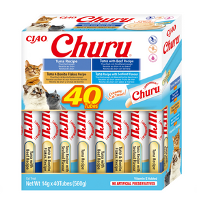 Inaba Churu Cat Varieties Recompense Cremoase cu Ton 40 buc - imagine 1
