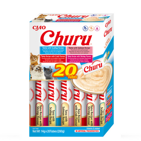 Inaba Churu Cat Varieties Recompense Cremoase cu Ton si Fructe de Mare 20 Buc - imagine 1