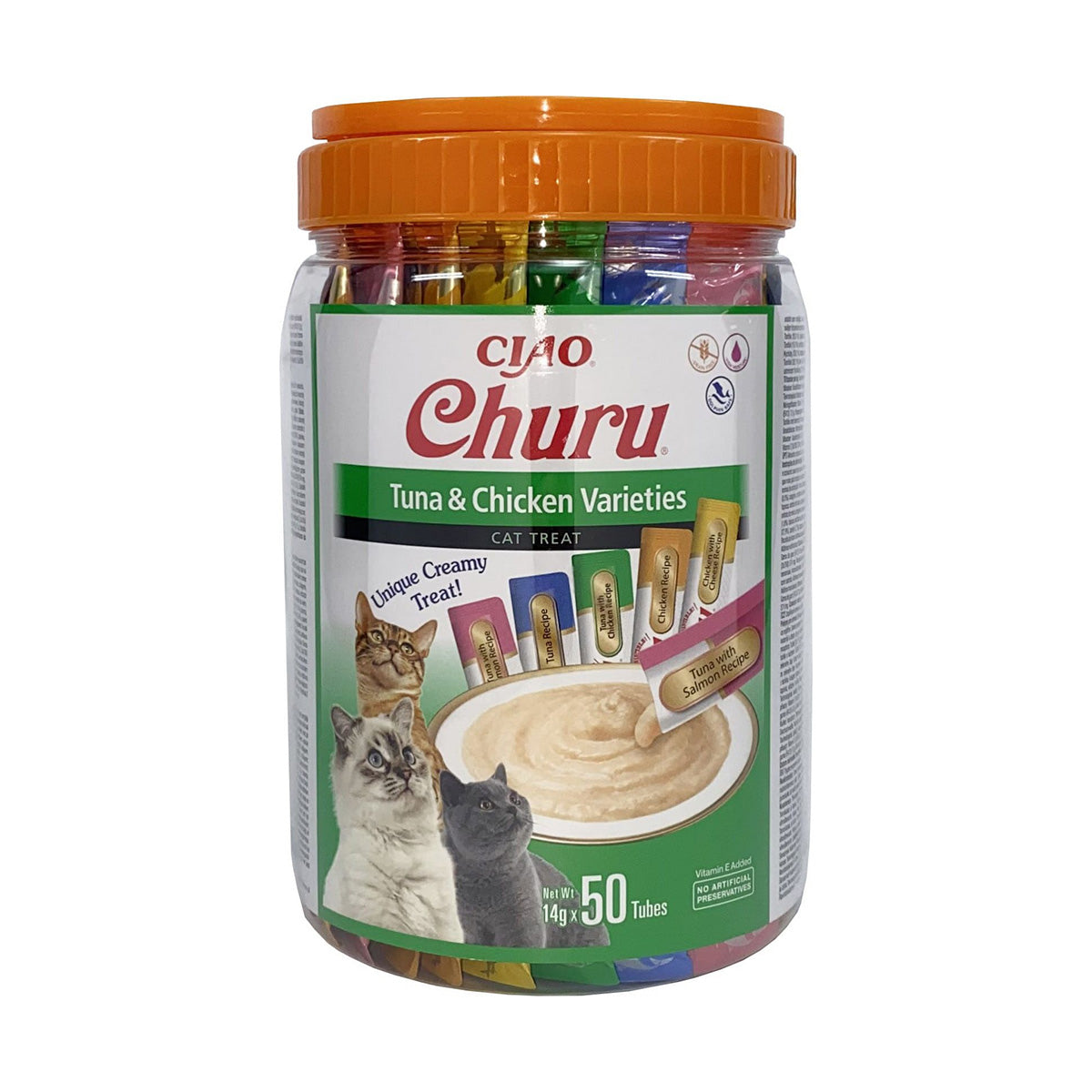 Inaba Churu Cat Varieties Recompense Cremoase cu Ton si Pui 50 buc - imagine 1