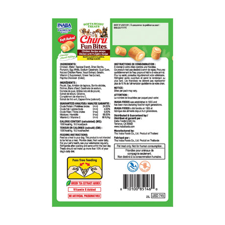 Inaba Churu Dog Fun Bites Recompense pentru Caini cu Pui si Dovleac - imagine 2