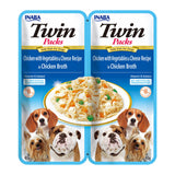 Inaba Churu Dog Twin Pui cu Legume si Branza in Supa de Pui - imagine 1