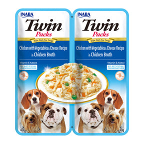 Inaba Churu Dog Twin Pui cu Legume si Branza in Supa de Pui - imagine 1
