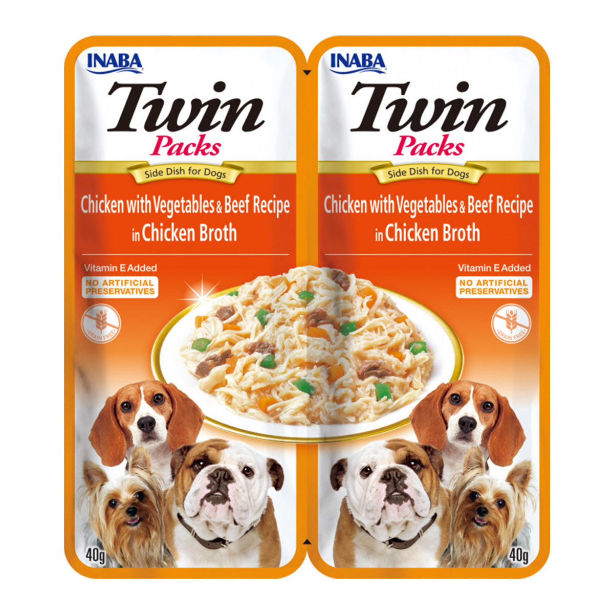 Inaba Churu Dog Twin Pui cu Legume si Vita in Supa de Pui - imagine 1