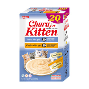 Inaba Churu Kitten Varieties Recompense Cremoase cu Pui si Ton 20 Buc - imagine 1