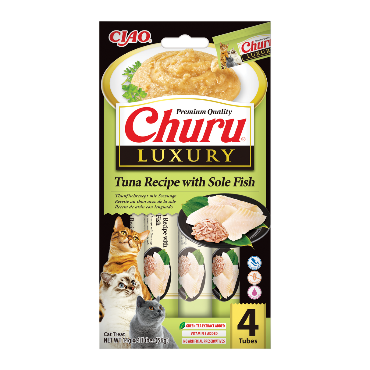 Inaba Churu Luxury Recompensa Cremoasa Reteta cu Ton si Sole fish - imagine 1