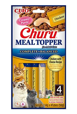 Inaba Churu Meal Topper Recompensa Cremoasa Reteta Pui si Branza 4 buc - imagine 1