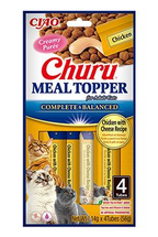 Inaba Churu Meal Topper Recompensa Cremoasa Reteta Pui si Branza 4 buc - imagine 1