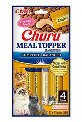 Inaba Churu Meal Topper Recompensa Cremoasa Reteta Pui si Branza 4 buc - imagine 1