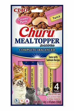 Inaba Churu Meal Topper Recompensa Cremoasa Reteta Ton si Somon 4 buc - imagine 1