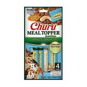 Inaba Churu Meal Topper Recompense Cremoase pentru Caini Reteta cu Pui si Branza 4 buc