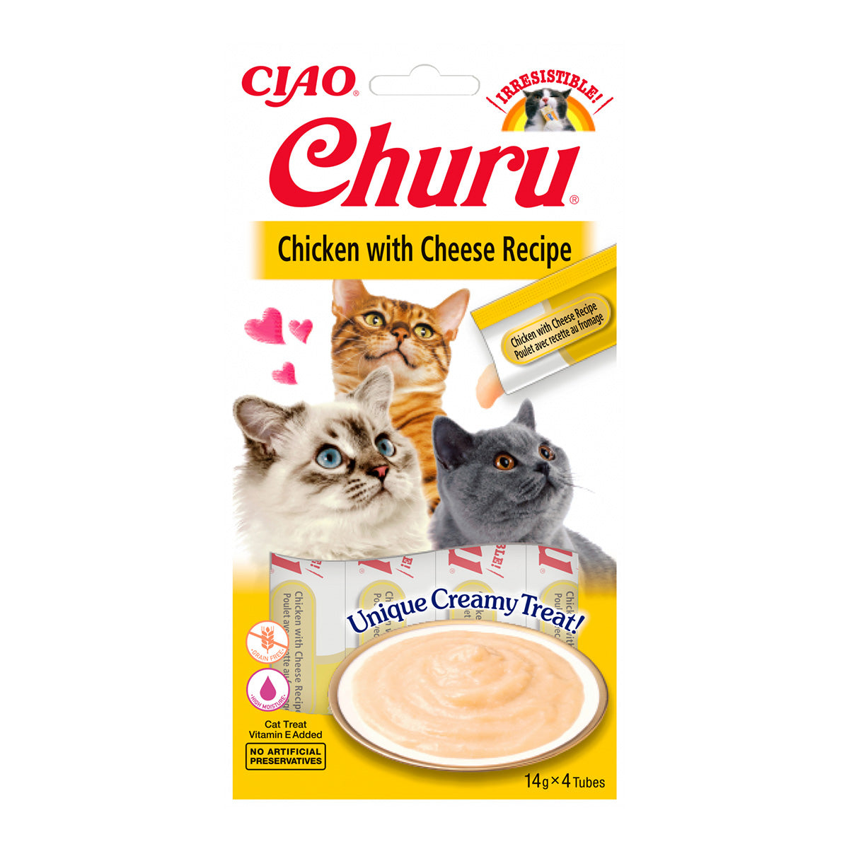 Inaba Churu Recompensa Cremoasa cu Pui si Branza - imagine 1