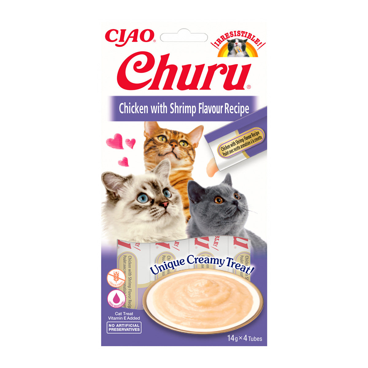 Inaba Churu Recompensa Cremoasa cu Pui si Creveti - imagine 1