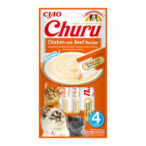 Inaba Churu Recompensa Cremoasa cu Pui si Vita - imagine 1