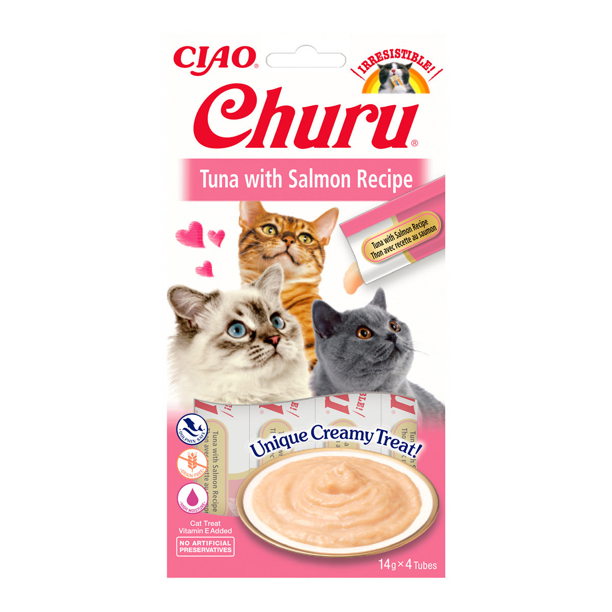 Inaba Churu Recompensa Cremoasa cu Ton si Somon - imagine 1