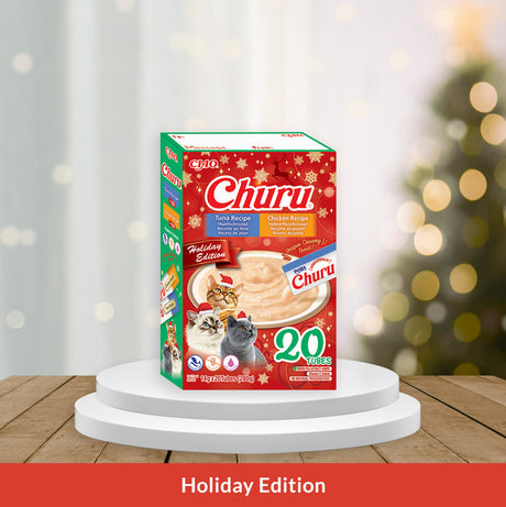 Inaba Churu Recompense Cremoase cu Ton si cu Pui Christmas Pack 20 Buc - imagine 1