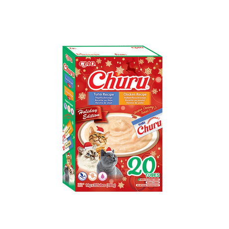 Inaba Churu Recompense Cremoase cu Ton si cu Pui Christmas Pack 20 Buc - imagine 2