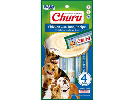 Inaba Churu Recompense Cremoase pentru caini cu Pui si Ton - imagine 1