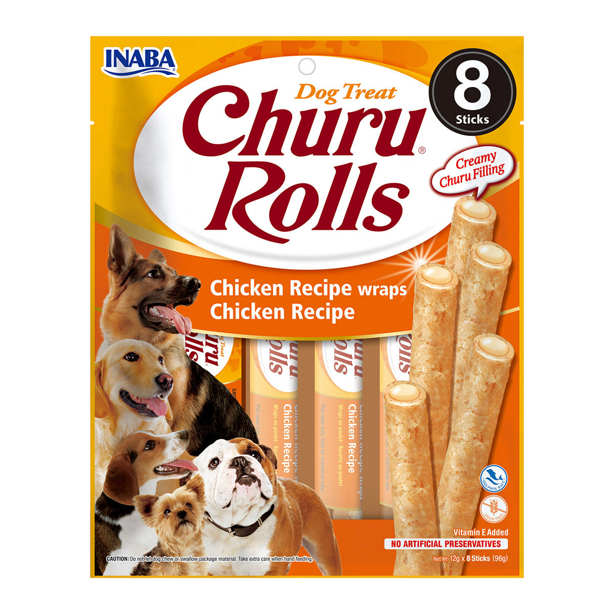 Inaba Churu Rolls Recompense pentru caini cu Pui - imagine 1