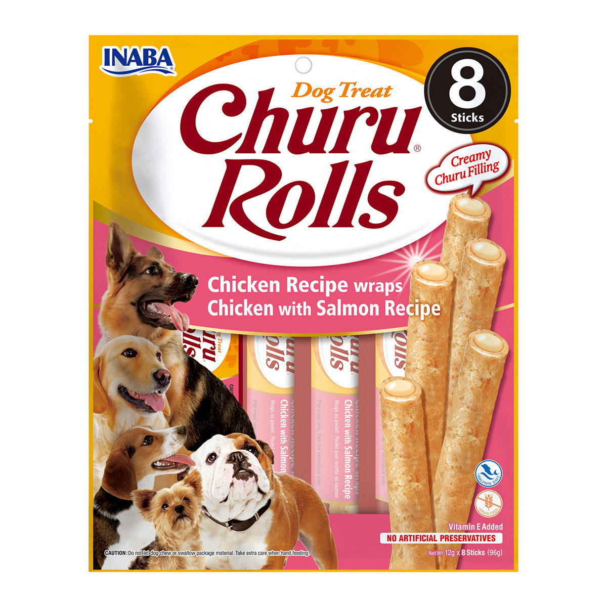 Inaba Churu Rolls Recompense pentru caini cu Pui si Somon - imagine 1