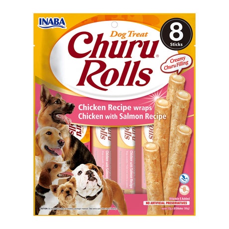 Inaba Churu Rolls Recompense pentru caini cu Pui si Somon - imagine 1